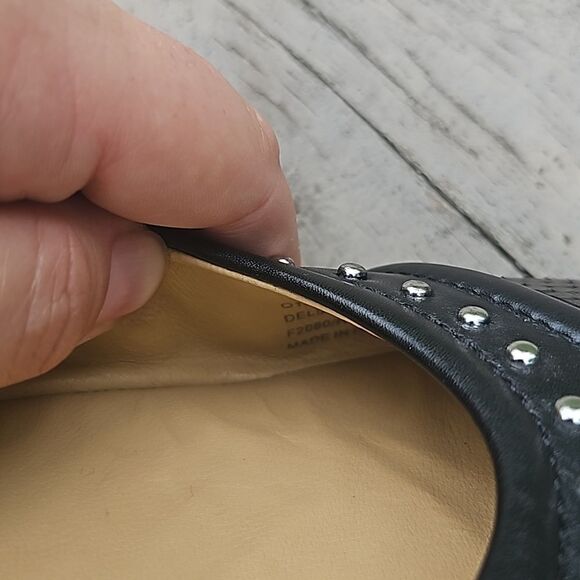 Coach Delia studded and snakeskin flats size 8.5 - Picture 7 of 9